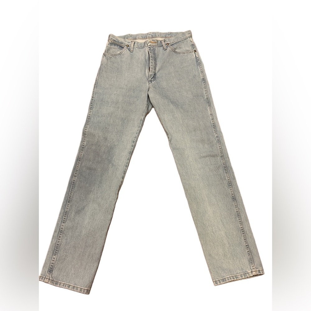 Mens Wrangler Light Wash Denim Size 34 X 36